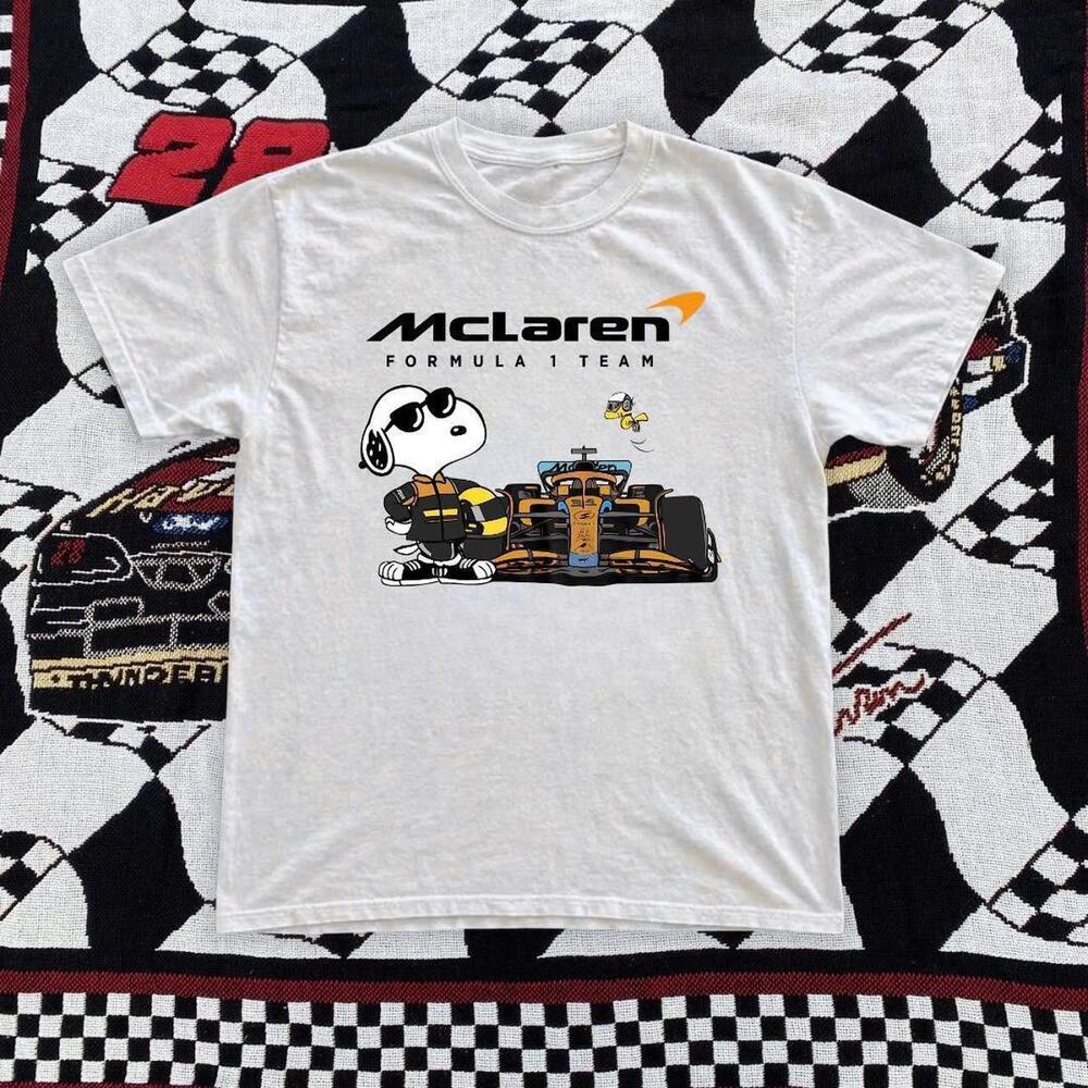 White And Yellow Mclaren Snoopy Tee